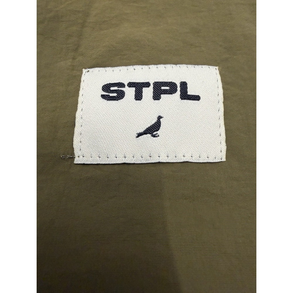 NWT Staple Men's Olive Green Lightweight Half-Zip Windbreaker Jacket Logo Size L - Picture 4 of 7